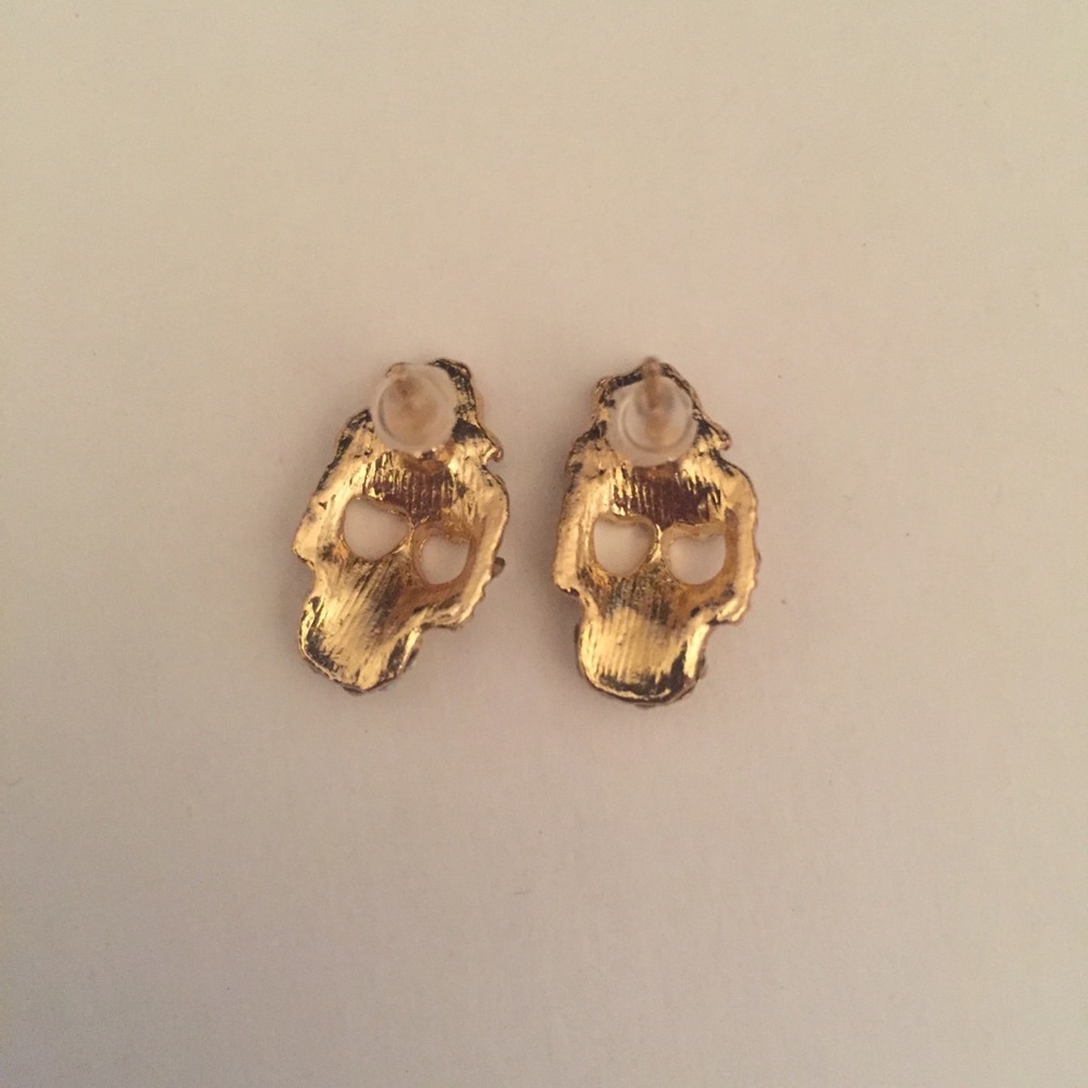 Day of the Dead Sugar Skull Rose Earrings - Picture 5 of 8